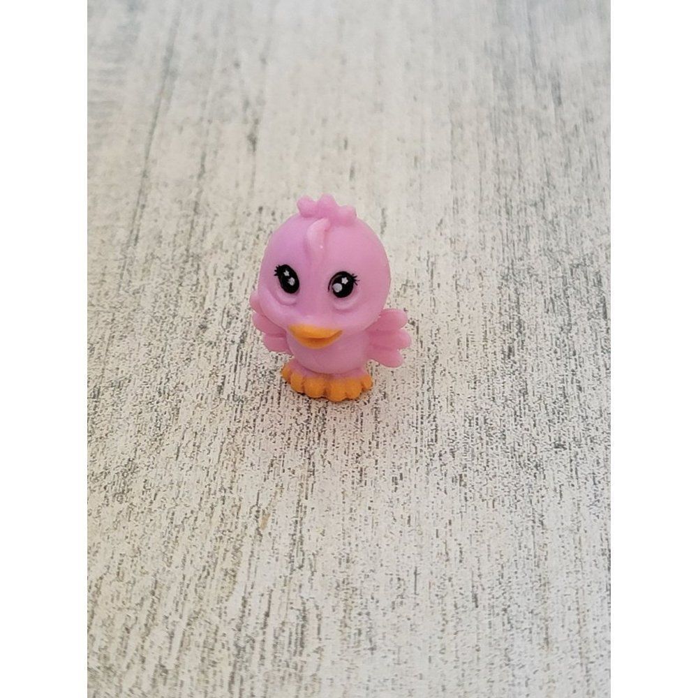 Mini pink parakeet parrot bird pet dog accessory toy figure